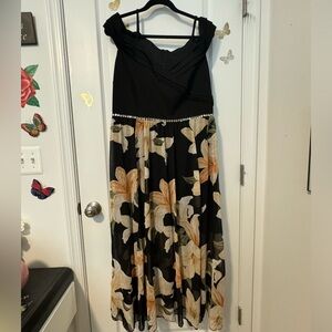 Black and Floral Maxi dress